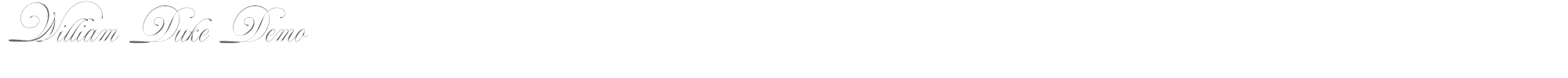 Sample characters William Duke Font